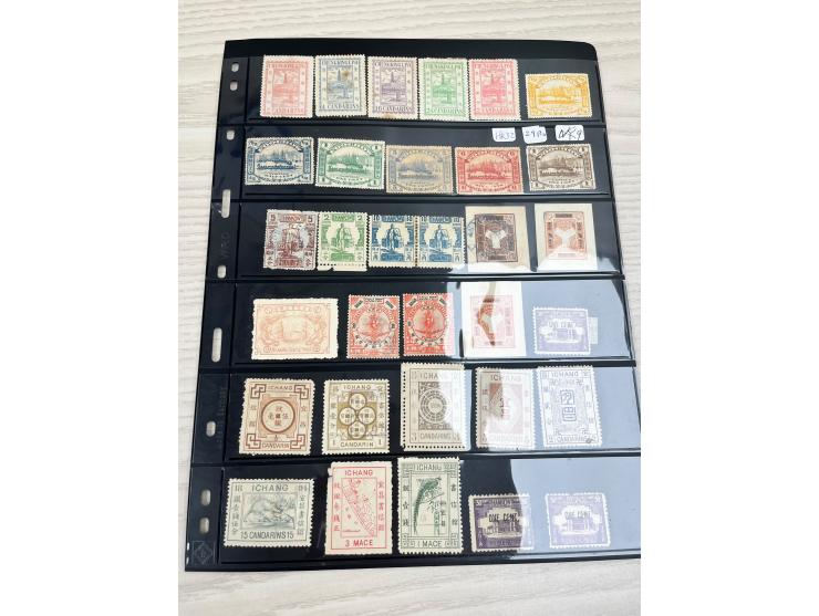 including Shanghai, Chefoo, Chungking, Chinkiang, Kewkiang. Mostly Shanghai LPO stamps. Large quantity. Please view.